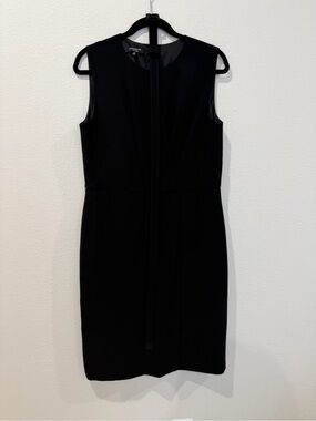 Lafayette 148 New York Black Sleeveless Midi Sheath Dress